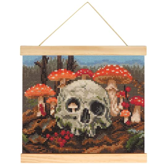 8" x 10" Skull & Mushrooms Diamond Art Kit with Magnetic Wood Frame by Make Market®